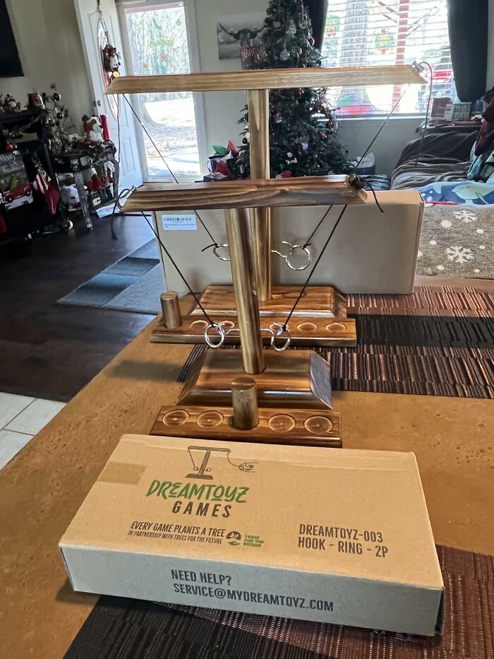 Wooden ring toss game set for Father's Day gifts