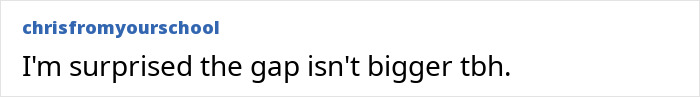 Social media comment on surprise about attractiveness gap Social media comment on surprise about attractiveness gap