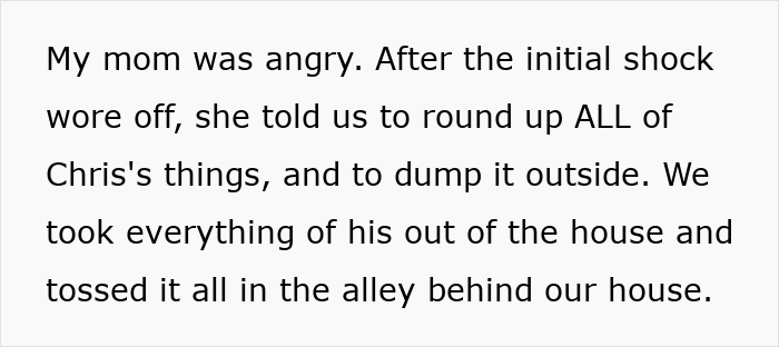 Mom's anger after discovering her cheater stepdad's affair, kicking him out, leading to brutal revenge. Mom's anger after discovering her cheater stepdad's affair, kicking him out, leading to brutal revenge.