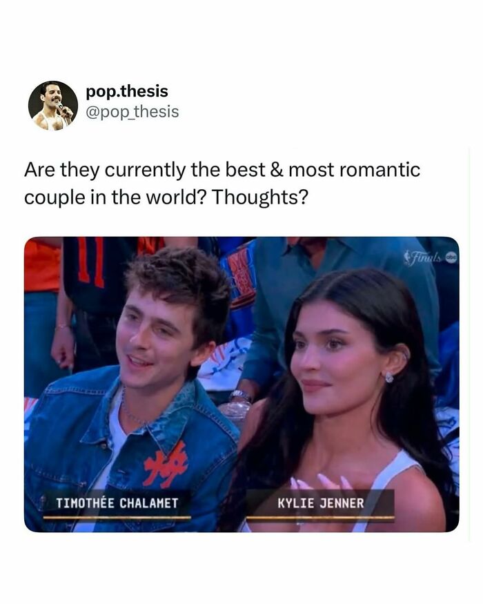 Timothée Chalamet and Kylie Jenner together, a pop culture couple exuding good vibes.