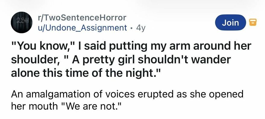 Short chilling story about a girl who shouldn't wander alone at night