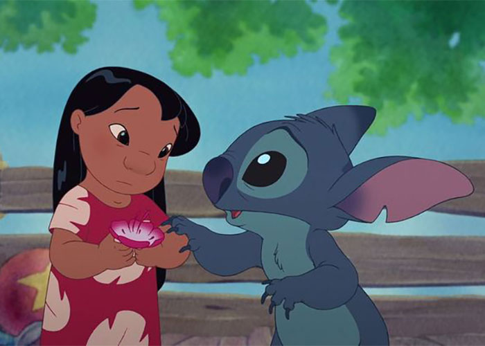 Screenshot from Lilo & Stitch showing Lilo and Stitch, voiced by actress Daveigh Chase. Screenshot from Lilo & Stitch showing Lilo and Stitch, voiced by actress Daveigh Chase.