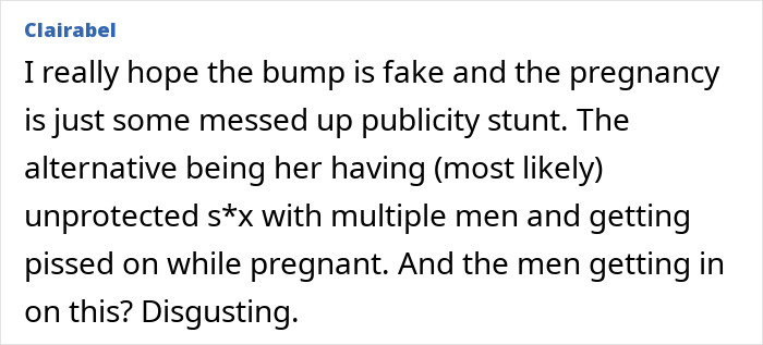 Criticism of Bonnie Blue pregnancy and baby shower drama involving multiple men