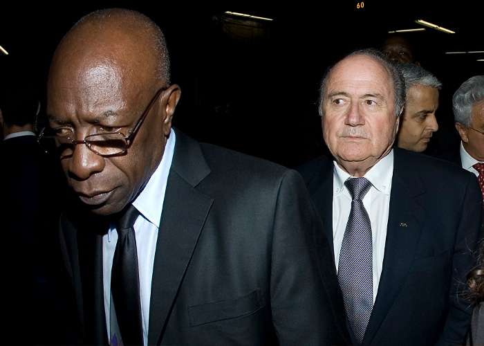 Football officials involved in World Cup scandals at an event