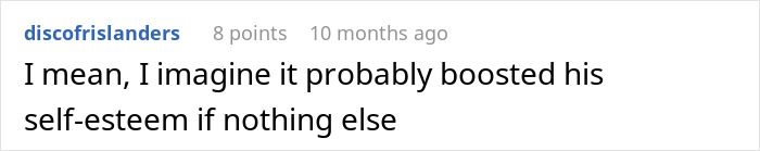 Online comment suggesting John Cena's hair transplant likely boosted his self-esteem.