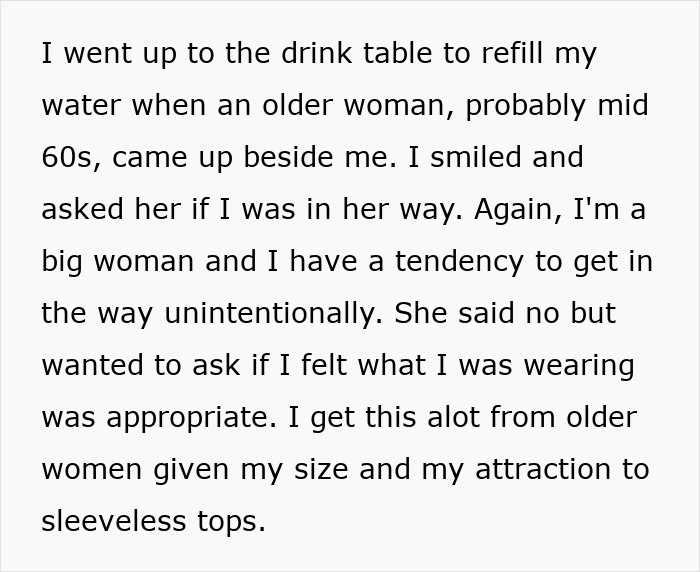 Guest Shamed Over Sleeveless Top And "White" Outfit Gets Unexpected Revenge Guest Shamed Over Sleeveless Top And "White" Outfit Gets Unexpected Revenge