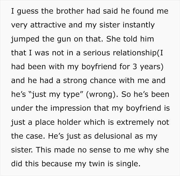 Text about brother finding woman attractive and sister's interference Text about brother finding woman attractive and sister's interference