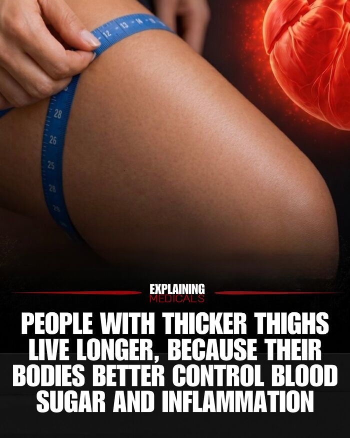 Measuring thick thigh representing longer life due to better blood sugar control