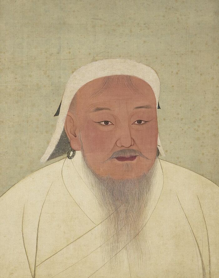 Traditional portrait of Genghis Khan representing historical revenge