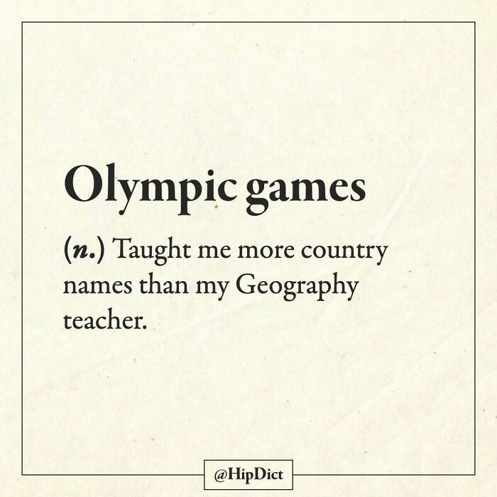 Olympic games definition as learning country names more than geography teacher