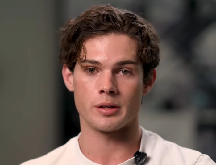 Close-up of looksmaxxer clavicular discussing nose job experience