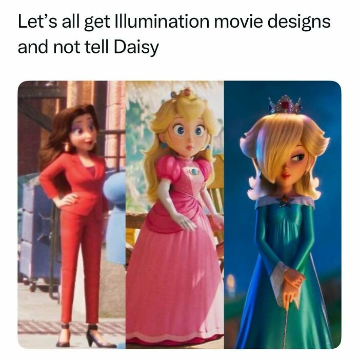 Illumination movie character designs comparing modern animated princesses