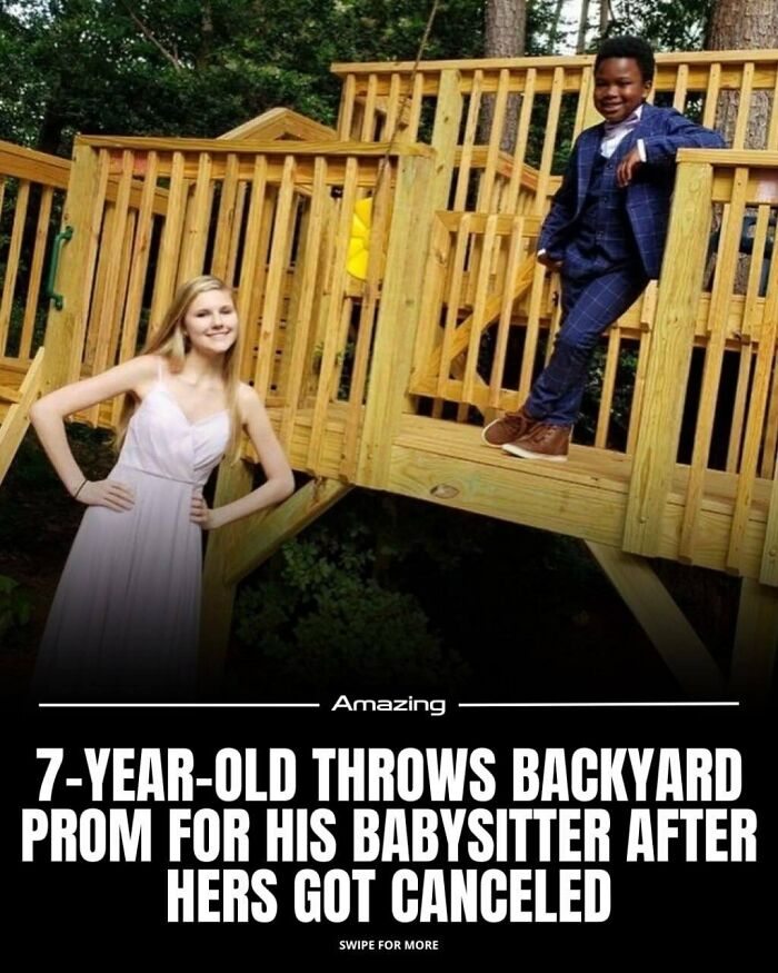 7-Year-Old Throws Backyard Prom For His Babysitter After Hers Got Canceled