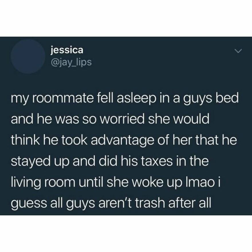 Feminist tweet about respecting women and trust among men