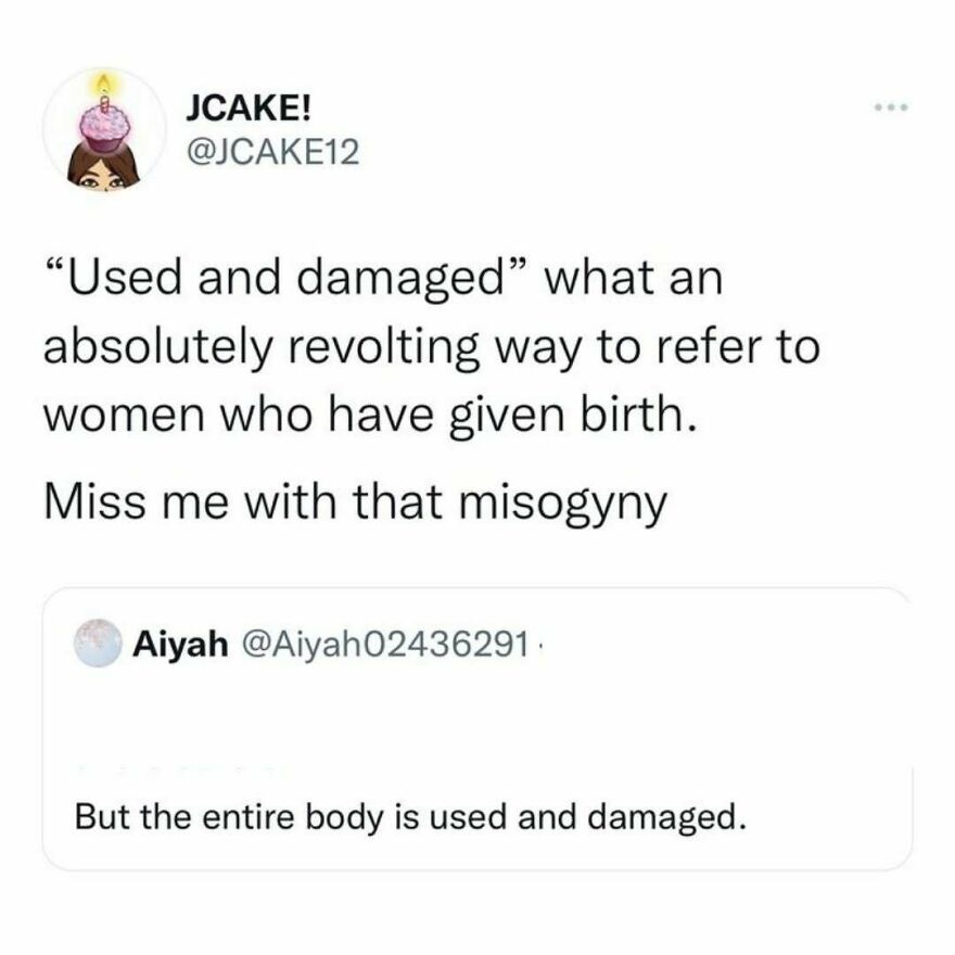 Feminist statement rejecting misogynistic terms for women who gave birth