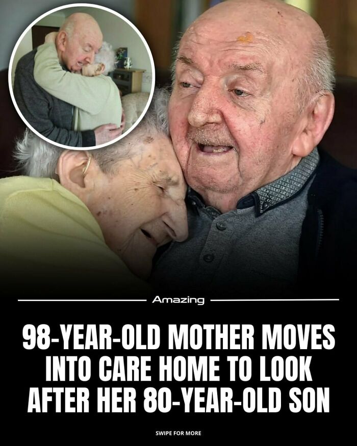 98-Year-Old Mother Moves Into Care Home To Look After Her 80-Year-Old Son