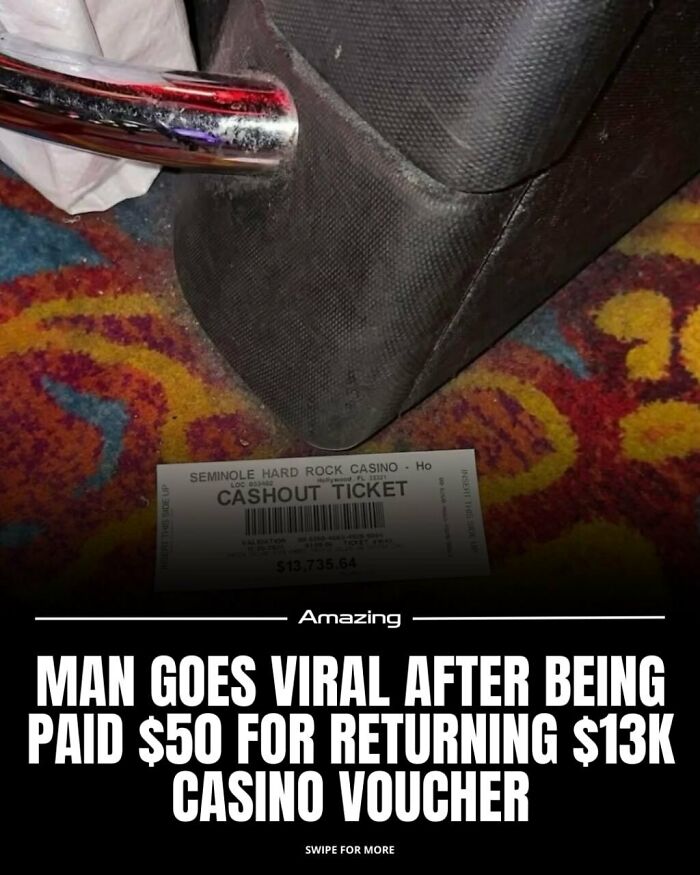 Man Goes Viral After Being Paid $50 For Returning $13k Casino Voucher