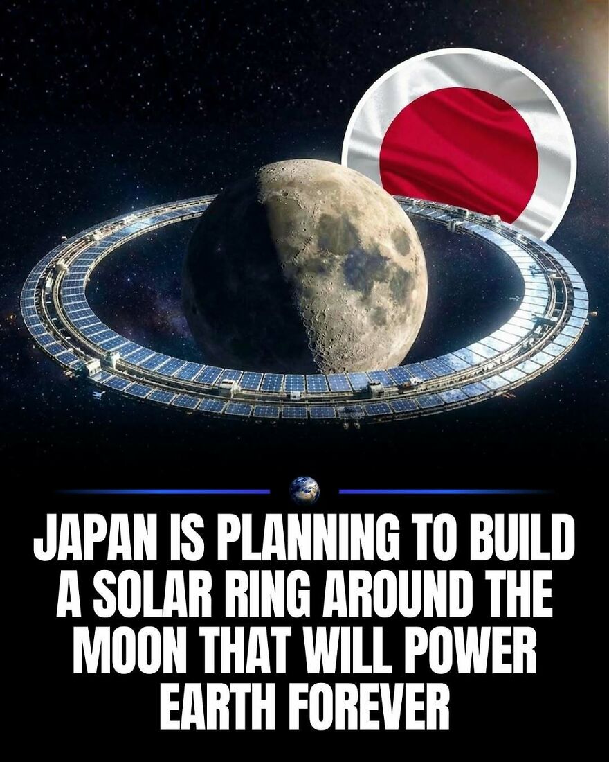 Japan plans a solar ring around the moon, a project for humanity and our planet's future.