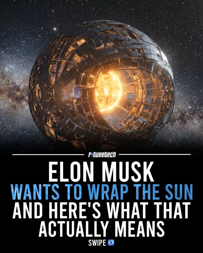 An artistic rendering of a Dyson Sphere, a fascinating example of future technology.