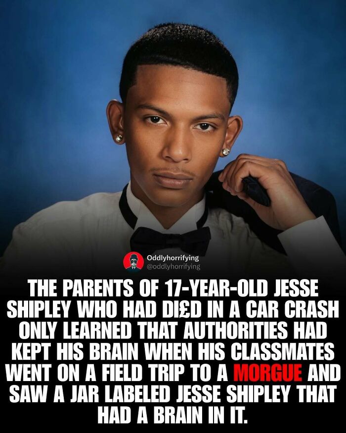 The unsettling story of Jesse Shipley, a 17-year-old whose parents learned his brain was in a jar during a morgue field trip.