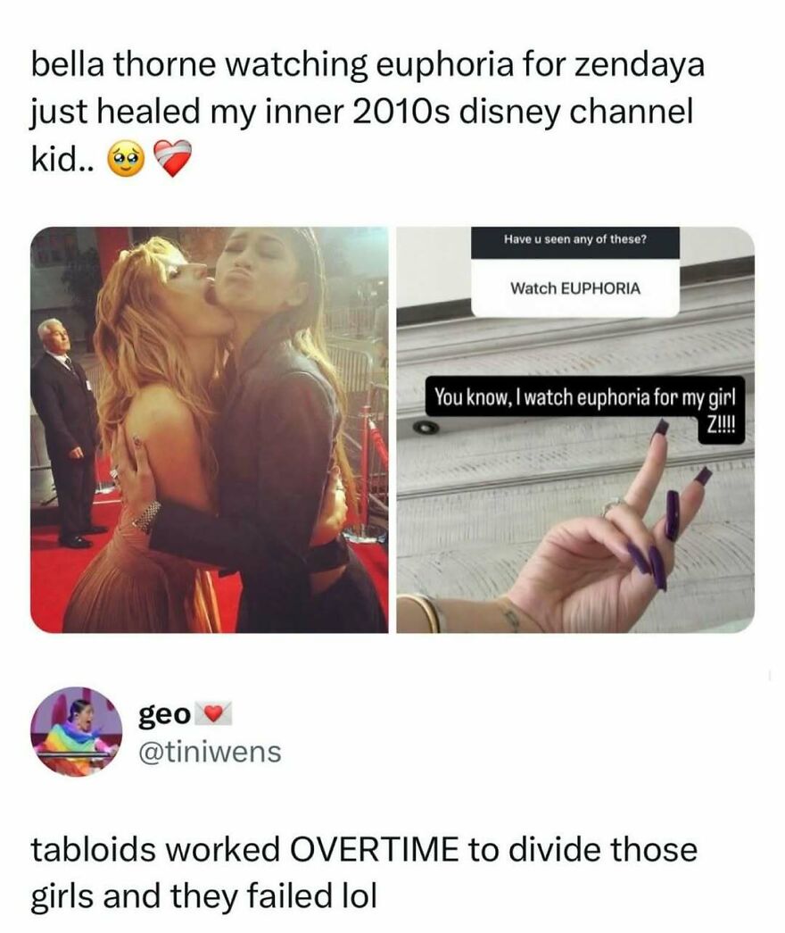 Bella Thorne and Zendaya, a pop culture post about their bond, bringing good vibes.