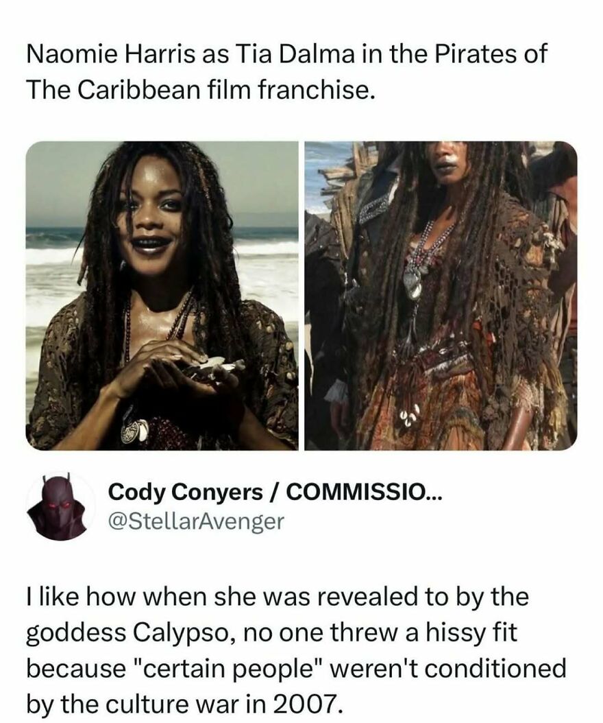 Naomie Harris as Tia Dalma in Pirates of the Caribbean, a pop culture post for good vibes.