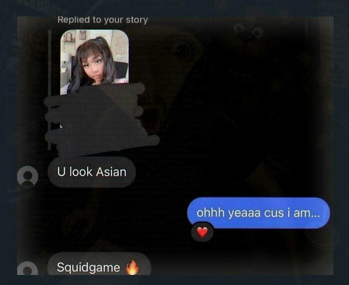 A screenshot of a text conversation showing chaotic and unhinged pics from a social media page.