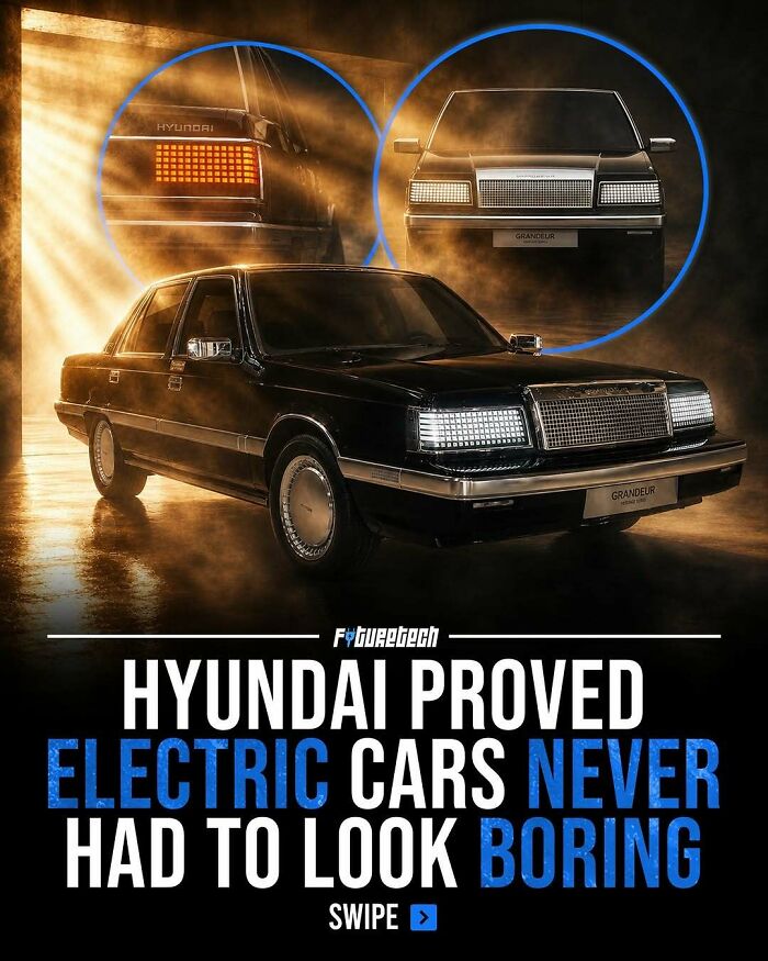 A Hyundai Grandeur electric car, demonstrating stunning future technology in automotive design.
