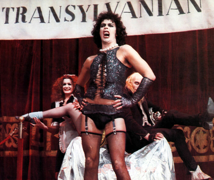 Classic Rocky Horror scene evoking inspiration for Luke Evans 2026 Tonys performance Classic Rocky Horror scene evoking inspiration for Luke Evans 2026 Tonys performance