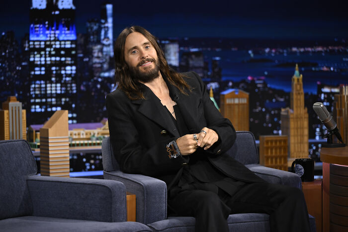 Jared Leto on talk show discussing Masters Of The Universe movie Jared Leto on talk show discussing Masters Of The Universe movie