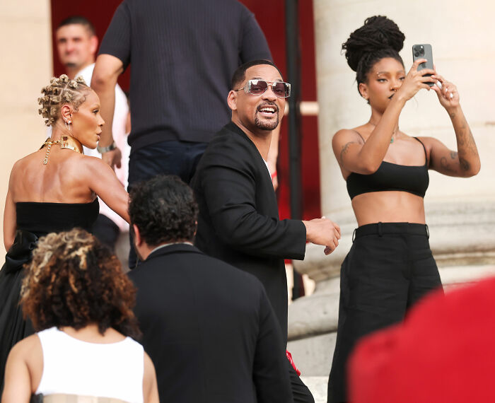Will Smith's son Jaden called out after being spotted holding his manhood in public.