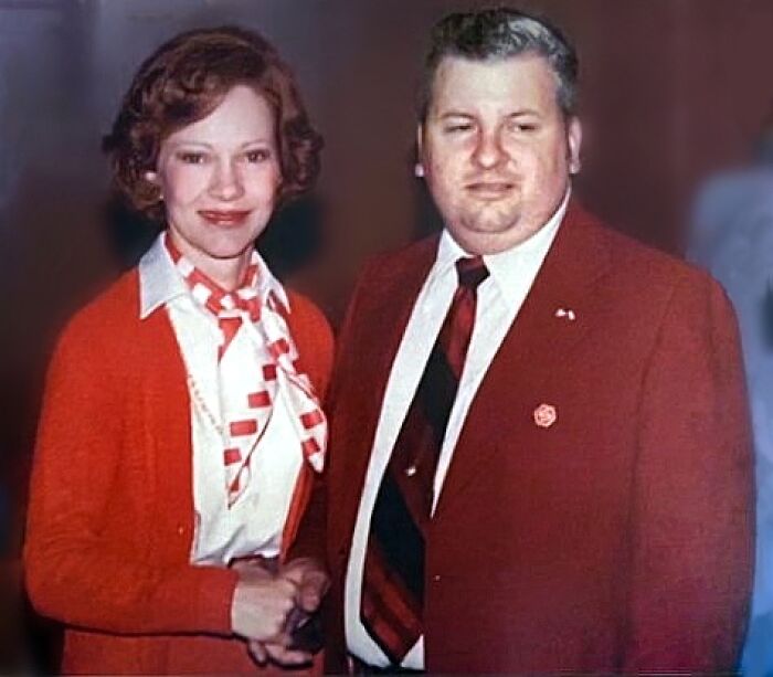 Photo of a man and woman with serial killer facts theme