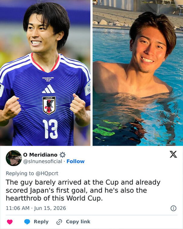 Japan's hottest World Cup 2026 player celebrating and relaxing in pool