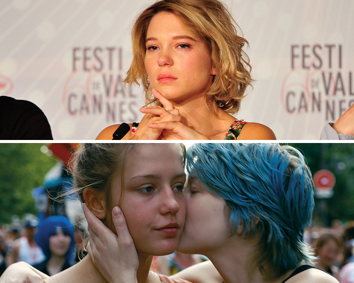 Actress Lea Seydoux exposes disturbing scenes from film circulation, showing her expressive performance.