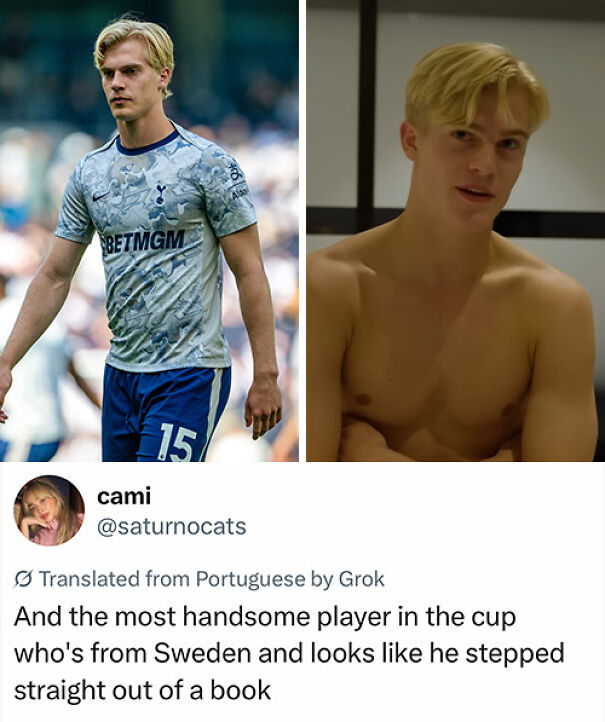 Swedish hottest World Cup 2026 player in match and shirtless profile