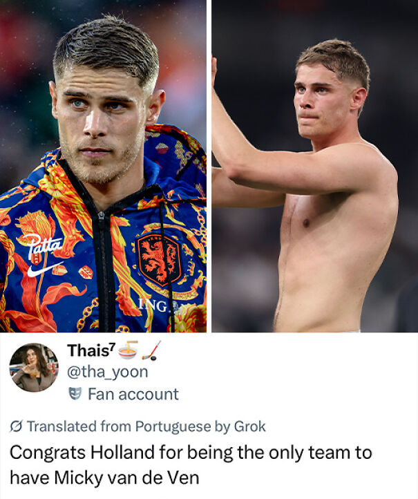 Hottest World Cup 2026 player Micky van de Ven in team jacket and shirtless