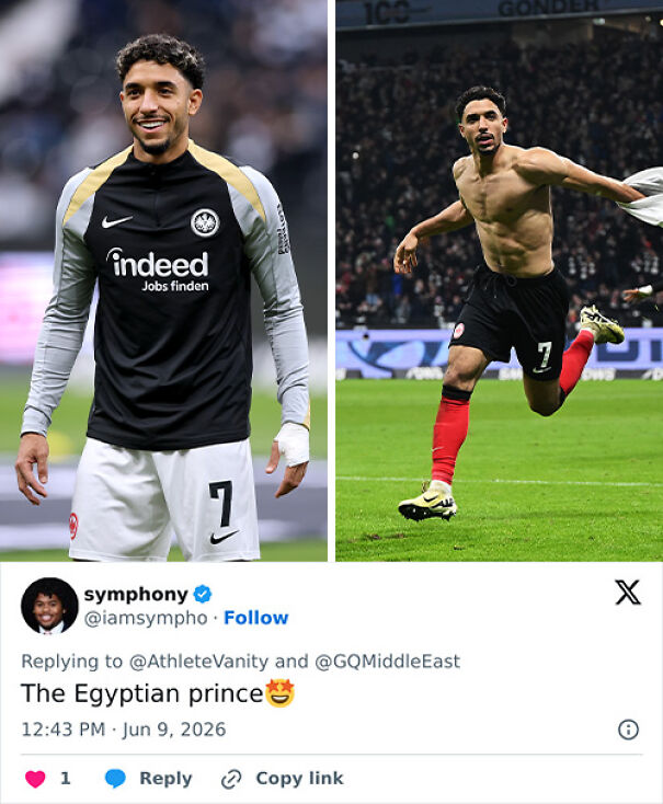 The Egyptian prince at World Cup 2026 celebrating on field and smiling