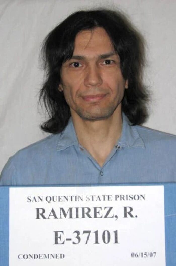 Mugshot of a serial killer at San Quentin State Prison
