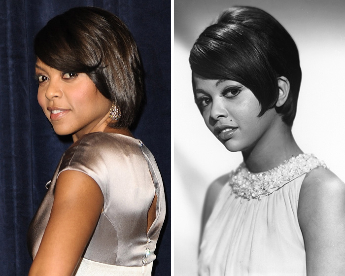 Actor and real-life person with striking resemblance side by side portrait