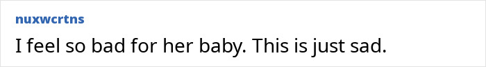 Comment expressing sympathy for Bonnie Blue's baby amid drama