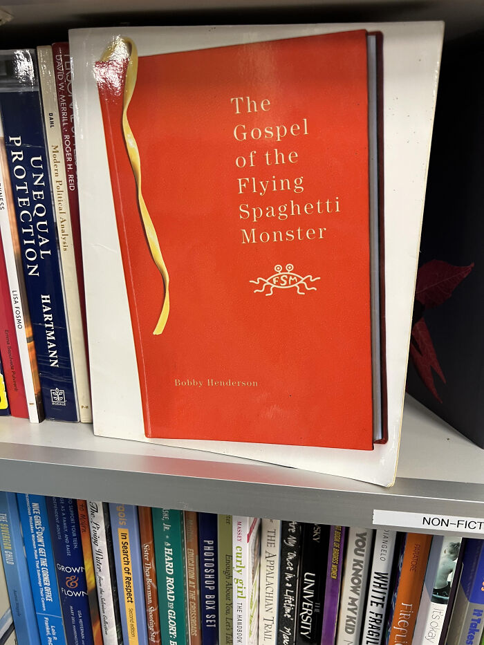 Amazing Goodwill book titled The Gospel of the Flying Spaghetti Monster