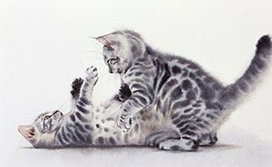 This Artist Creates Stunning Watercolor Paintings Of Cats, And Here Are 45 Of His Best Works