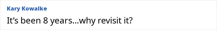 Comment questioning why revisit Anna Faris and Chris Pratt divorce after 8 years