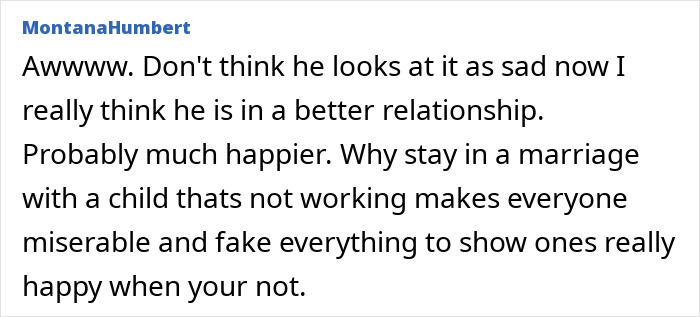 Comment discussing Chris Pratt's better relationship after Anna Faris divorce