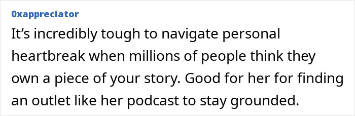 Supportive comment on Anna Faris podcast after divorce
