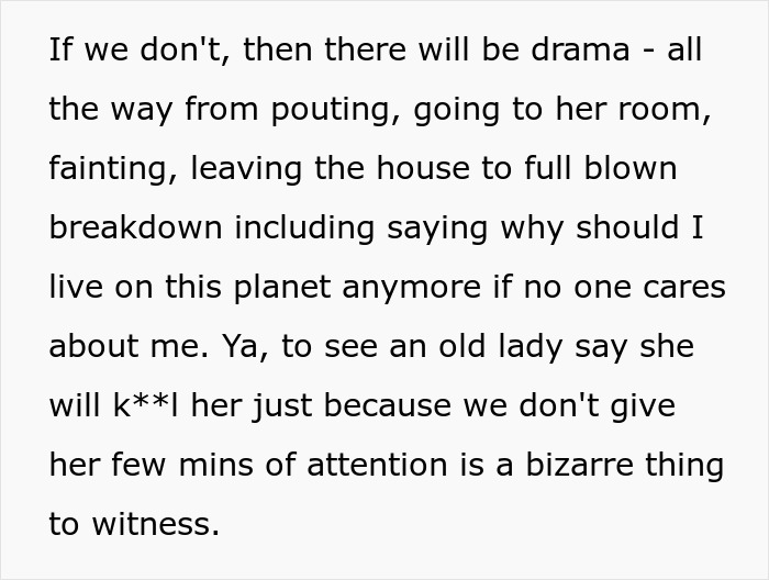 Text: The attention-seeker mom ruins her daughter's special Mothers Day with dramatic outbursts. Text: The attention-seeker mom ruins her daughter's special Mothers Day with dramatic outbursts.