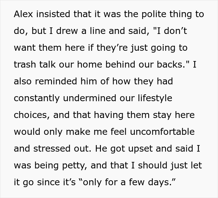 Sneaky In-Laws Try To Stay At Couple's Home When They're Not There In Order To Change It Completely