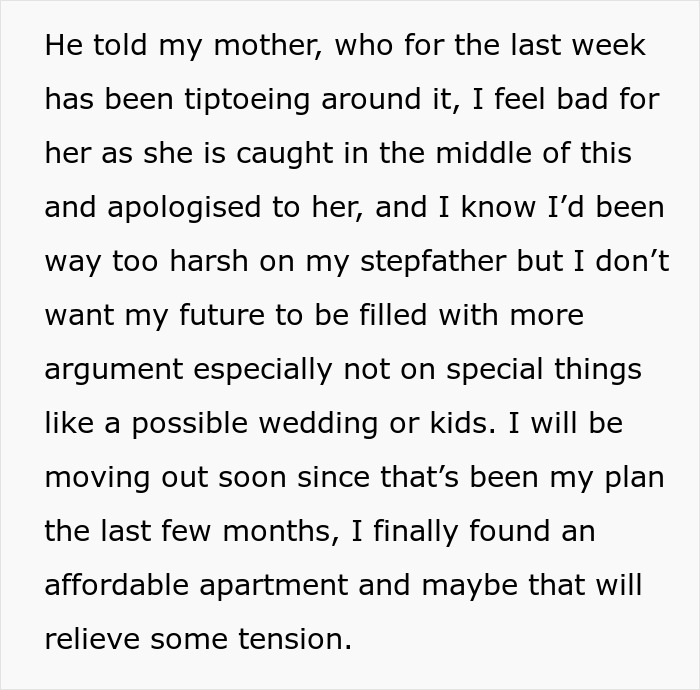 A screenshot from a story detailing a guy enforcing ridiculous house rules on his 19-year-old stepdaughter. A screenshot from a story detailing a guy enforcing ridiculous house rules on his 19-year-old stepdaughter.