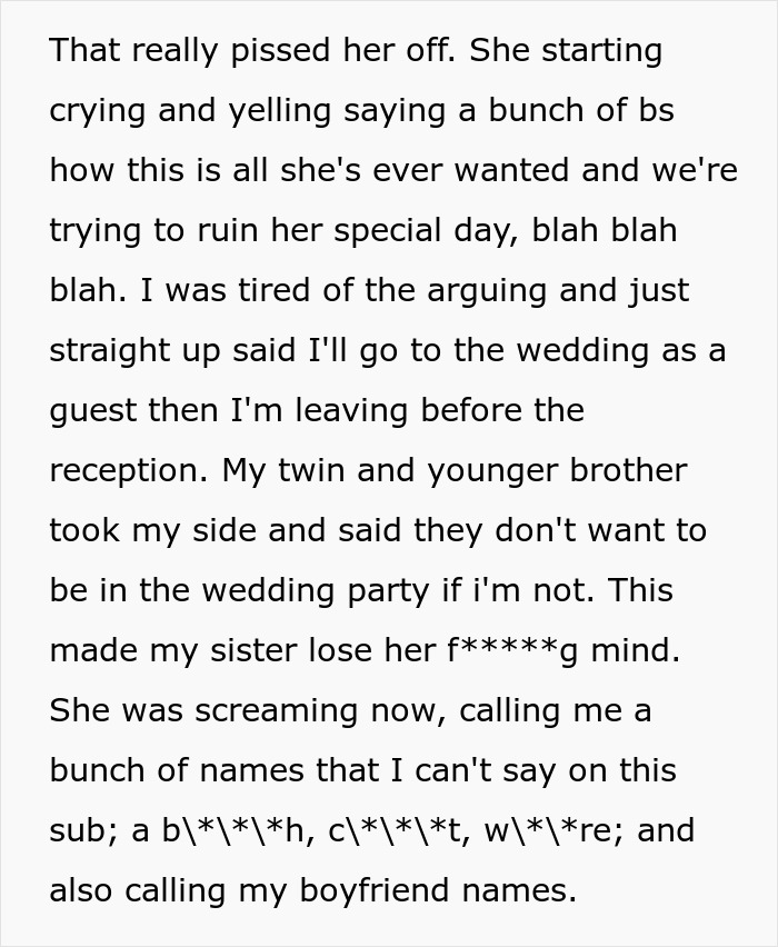 Narrative text of wedding party and family arguments Narrative text of wedding party and family arguments