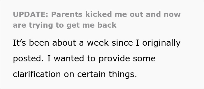 UPDATE: Parents kicked me out, trying to get me back. Woman told to leave home after refusing to follow one rule.